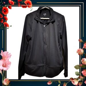Women’s Champion active wear jacket - black - large - full zipper - Great!